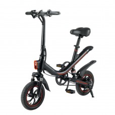 FixtureDisplays® Electric Bicycle, 12'' Folding E-Bike for Adults and Teenagers with 18.6MPH 28 Miles Electric Bike with Removable 36V 10Ah Lithium-Ion Battery Throttle & Pedal Assist 42