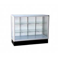 FixtureDisplays® Aluminum showcase full vision 60 inch frame shelf retail store display AL15 Ship flat