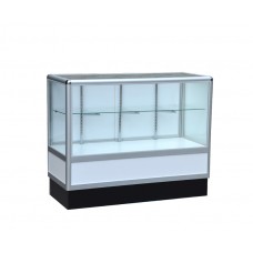 FixtureDisplays® Aluminum showcase 2/3 vision 70 inch frame shelf retail store display AL26 Ship flat