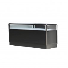FixtureDisplays® Black aluminum showcase 1/3 vision 70 inch frame shelf retail store display AL36B Ship flat