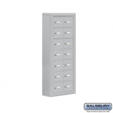 Salsbury Cell Phone Storage Locker - 7 Door High Unit (5 Inch Deep Compartments) - 14 A Doors - steel - Surface Mounted - Master Keyed Locks