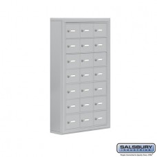 Salsbury Cell Phone Storage Locker - 7 Door High Unit (5 Inch Deep Compartments) - 21 A Doors - steel - Surface Mounted - Master Keyed Locks
