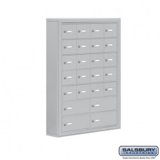 Salsbury Cell Phone Storage Locker - 7 Door High Unit (5 Inch Deep Compartments) - 20 A Doors and 4 B Doors - steel - Surface Mounted - Master Keyed Locks