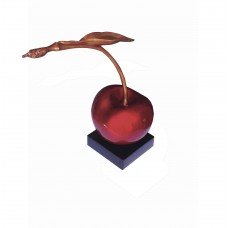 FixtureDisplays® Cute Type Red Cherries With Leaf Custom-made Resin Figurine