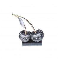 FixtureDisplays® Resin Decoration Fruit Double Silver Cherry Crafts