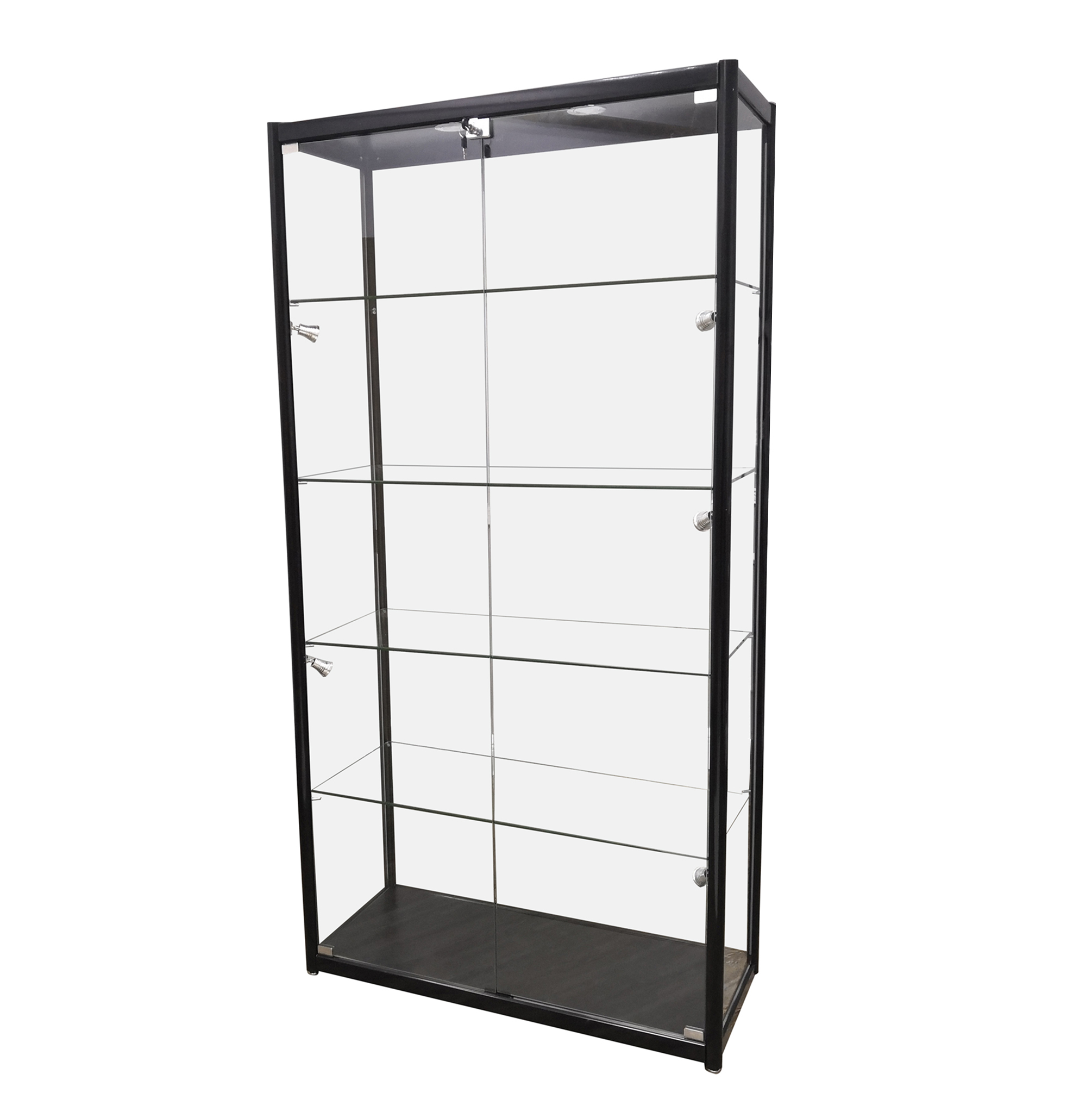 FixtureDisplays 40X16.5X78" Glass Showcase Display Case with LED Lights