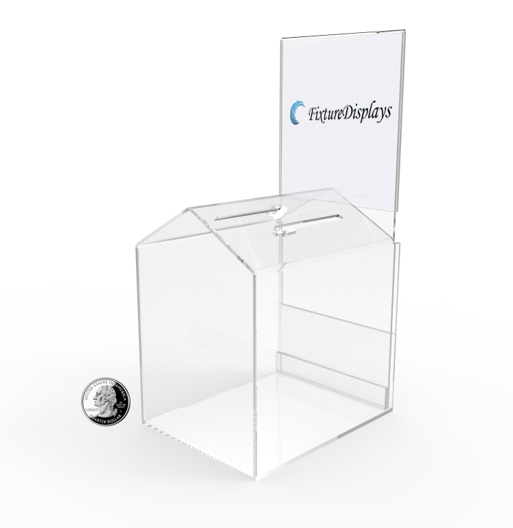 Collection Box Suggestion Box My Charity Boxes Acrylic Donation Box With & 