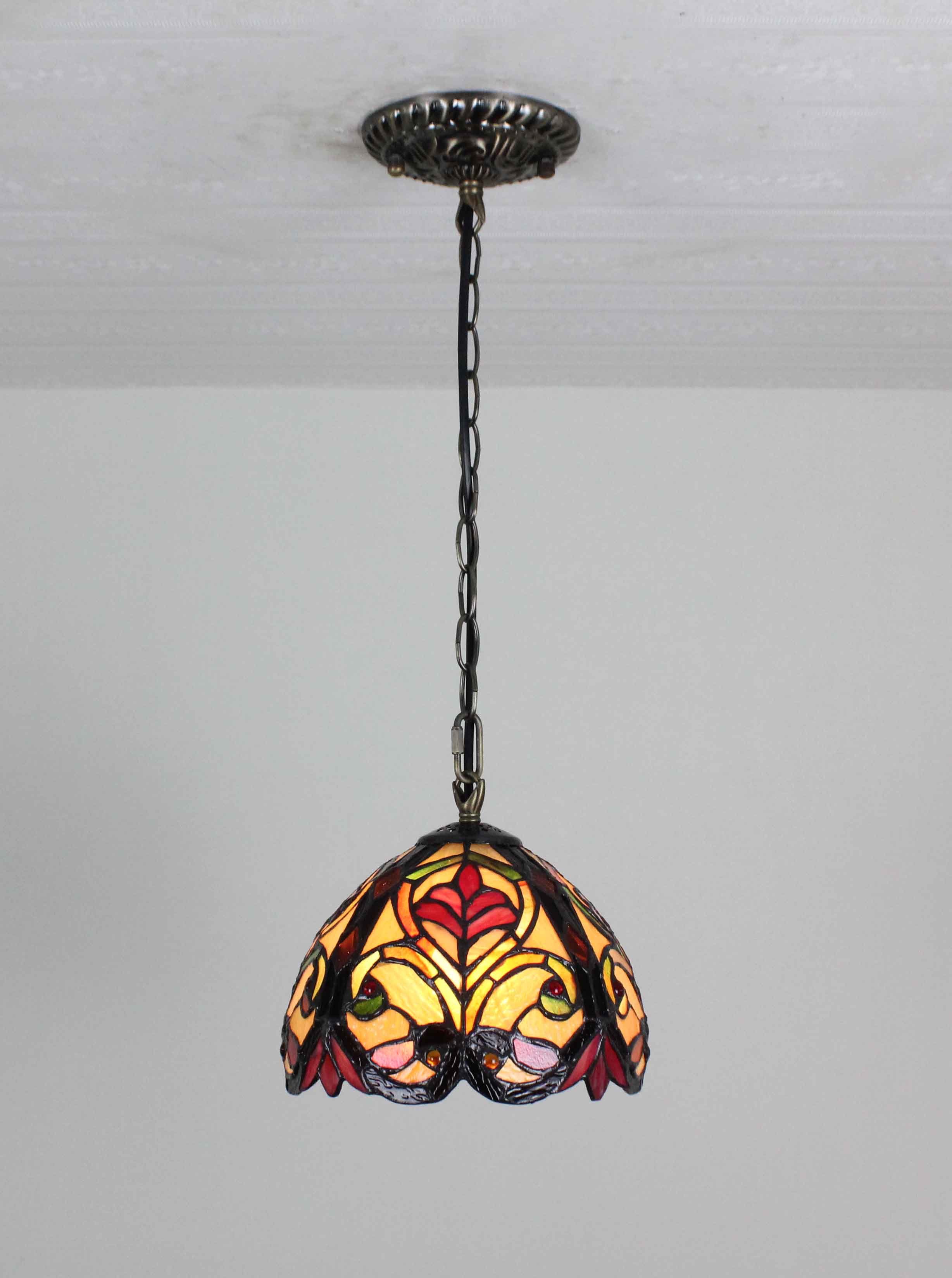 Tiffany Hanging Bar Light Stained Glass Island Lamp ...