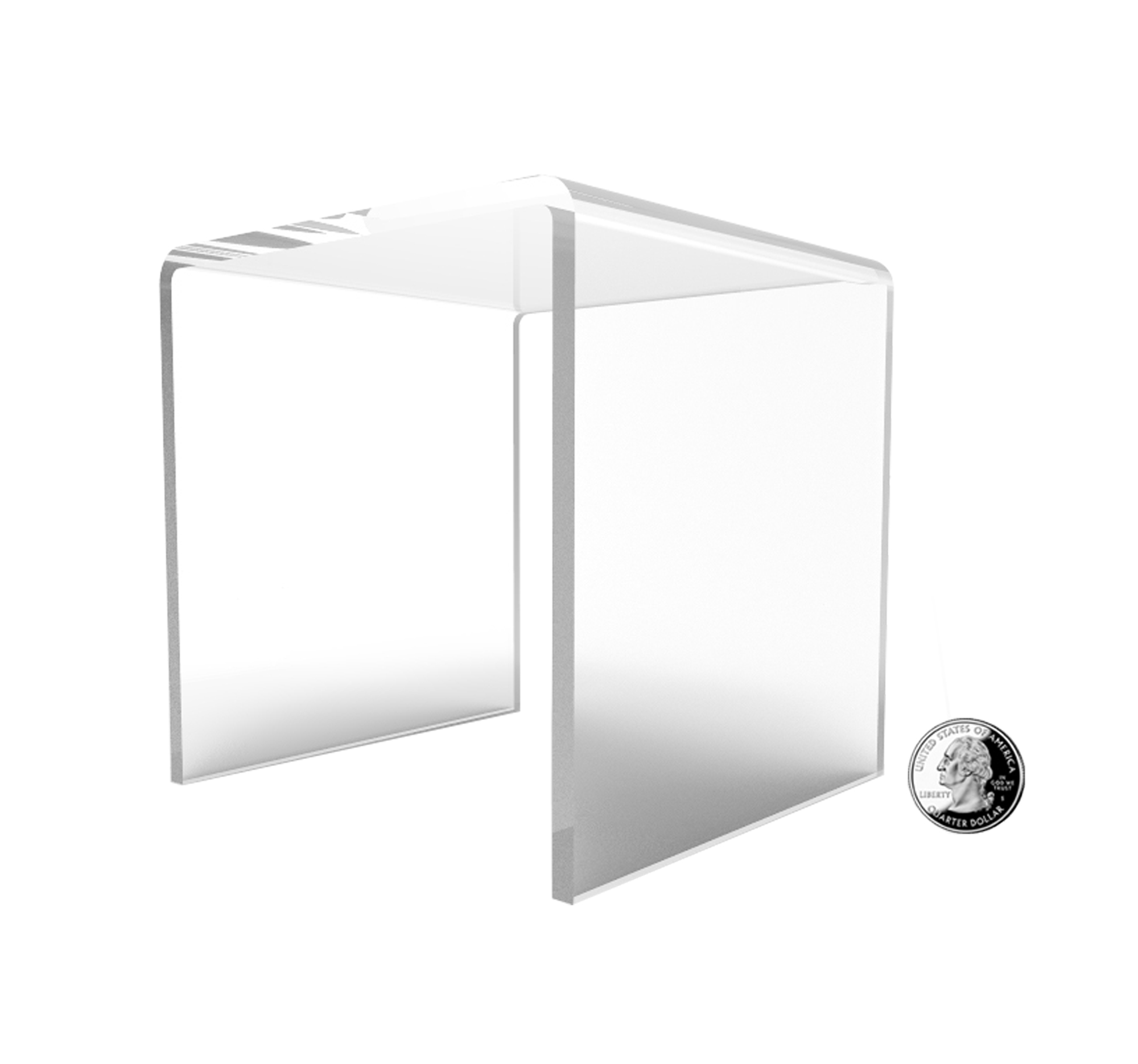 Acrylic Riser Plexiglass Pedestal Lucite Display Risers Jewelry Stand Prop ELLOW 