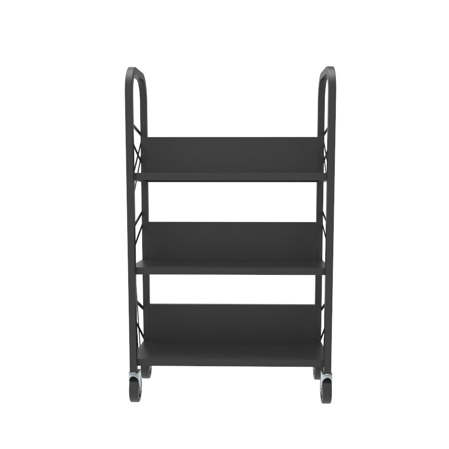 Details about   Metal Book Cart Library Cart Pew Cart Mobile Book Storage School Book Organier 
