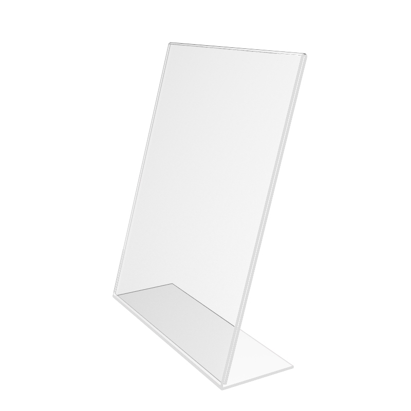 Clear Acrylic Sign Holder with Slant Back Design Horizontal Frame | eBay